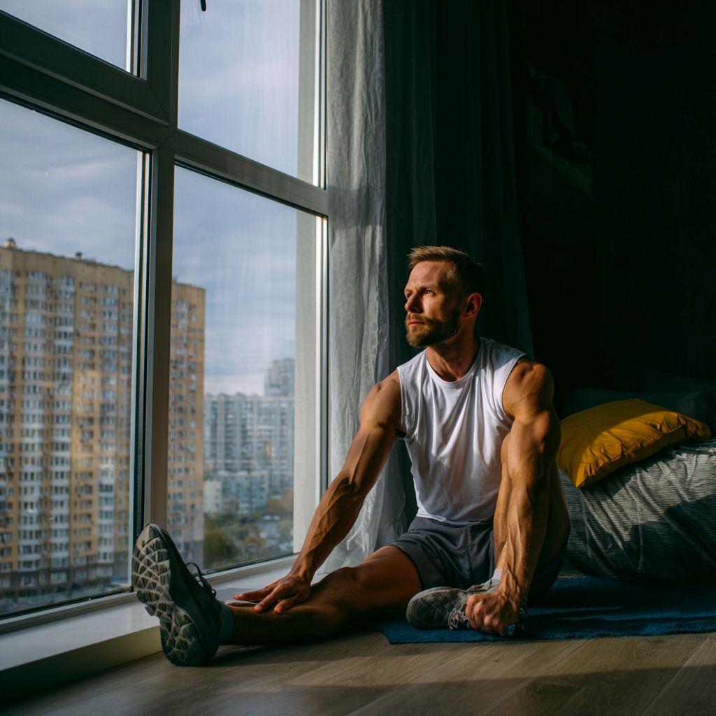 Žena cvičí jogu v parku – pohyblivosť kĺbov